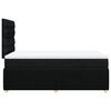 vidaXL Sommier &agrave; lattes de lit avec matelas noir 120x190 cm tissu
