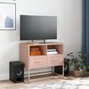 vidaXL Meuble TV rose 68x39x60,5 cm acier