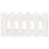 vidaXL Jardini&egrave;re avec design de cl&ocirc;ture blanc 60x30x30 cm pin massif