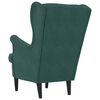 vidaXL Fauteuil vert fonc&eacute; velours