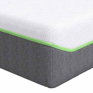 vidaXL Matelas Blanc et Gris 120 x 200 cm Tissu jacquard