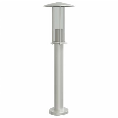 vidaXL Lampadaires d'extérieur 3 pcs argenté 60 cm acier inoxydable