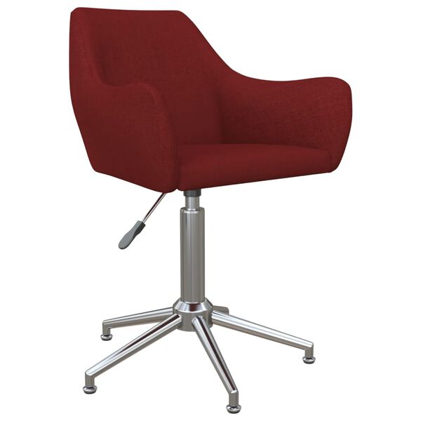 vidaXL Chaises pivotantes &agrave; manger lot de 4 Rouge bordeaux Tissu