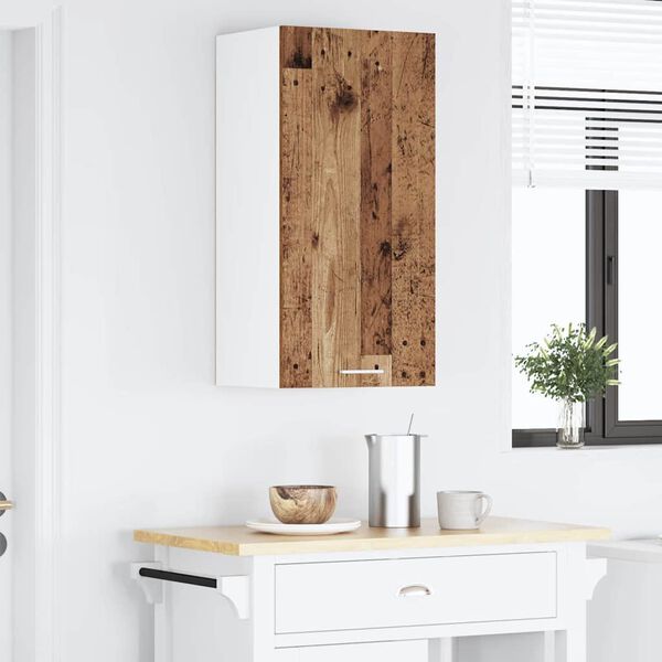 vidaXL Armoire suspendue Bois ancien et Blanc 40 x 31 x 80 cm