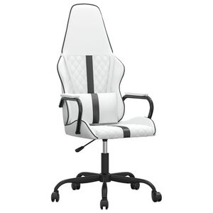 vidaXL Chaise de jeu de massage Noir et blanc Similicuir