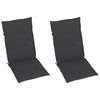 vidaXL Chaises inclinables de jardin lot de 2 et coussins Bois acacia