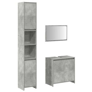 vidaXL Ensemble de meubles de salle de bain 3 pcs gris b&eacute;ton