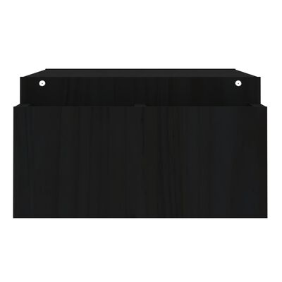 vidaXL Support de moniteur Noir 100x27,5x15 cm Bois de pin solide