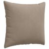 vidaXL Coussins de canap&eacute; 2 pcs Taupe 45 x 45 cm tissu