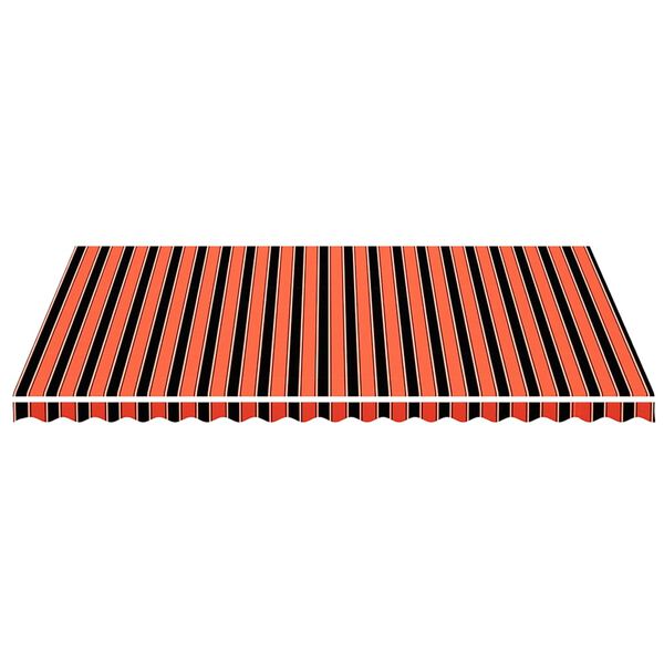 vidaXL Tissu de remplacement pour auvent Orange et marron 5x3,5 m