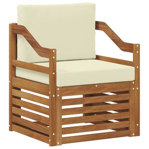 vidaXL Canap&eacute; d&rsquo;ext&eacute;rieur Bois d'acacia massif et polyester Naturel