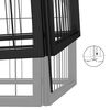 vidaXL Parc pour chien 8 panneaux Noir 100x50cm Acier enduit de poudre