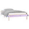 vidaXL Cadre de lit &agrave; LED sans matelas 100x200 cm bois massif