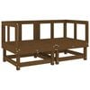 vidaXL Canap&eacute;s d'angle de jardin 2 pcs marron miel bois de pin solide