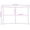 vidaXL Voile de parasol tissu oxford rectangulaire 3x6 m noir