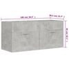 vidaXL Ensemble de meubles de salle de bain Gris b&eacute;ton Agglom&eacute;r&eacute;
