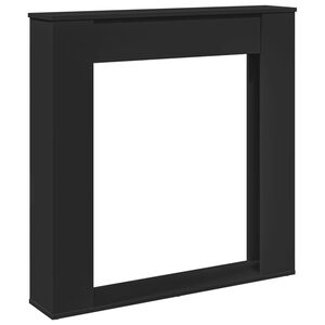VidaXL Cadre de chemin&eacute;e noir 100x20x100 cm bois d'ing&eacute;nierie