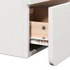 vidaXL Table de chevet 2 pcs Blanc 39 x 34 x 33 cm Bois de pin massif