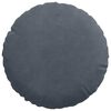 vidaXL Coussins de si&egrave;ge 2 pcs Gris fonc&eacute; &Oslash; 40 x 13 cm Velours