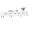 vidaXL Meuble TV blanc 150x36x30 cm bois d'ing&eacute;nierie