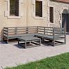 vidaXL Salon de jardin 6 pcs gris bois de pin massif