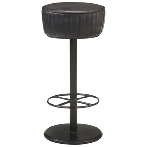 vidaXL Tabouret de bar Noir Cuir v&eacute;ritable