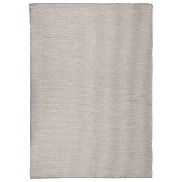 vidaXL Tapis &agrave; tissage plat d'ext&eacute;rieur 160x230 cm gris clair