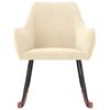 vidaXL Chaise &agrave; bascule Cr&egrave;me Velours
