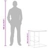 vidaXL Table d'appoint Blanc 55x36x59,5 cm Bois d'ing&eacute;nierie