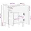 vidaXL Cabinet de chevet Blanc 50 x 33 x 60 cm Bois de mangue massif