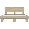 vidaXL Cadre de lit sans matelas ch&ecirc;ne sonoma 135x190 cm
