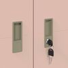 vidaXL Armoire de rangement 2 pcs Rose 60 x 40 x 200 cm Acier