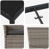 vidaXL Ensemble de salle &agrave; manger pour jardin 5 pcs Gris polyrotin