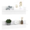 vidaXL &Eacute;tag&egrave;res murales 2 pcs Blanc brillant 60x11,5x18 cm