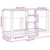 vidaXL Lit Superpos&eacute; pour Enfants Ch&ecirc;ne artisanal 75 x 190 cm