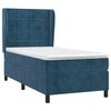 vidaXL Sommier &agrave; lattes de lit et matelas Bleu fonc&eacute; 80x200 cm Velours