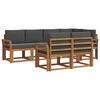 vidaXL Ensemble de canap&eacute;s d'ext&eacute;rieur 7 pc Naturel et Anthracite