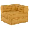 vidaXL Canap&eacute; modulaire 2 pcs Jaune 140 x 70 x 56 cm tissu