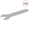 vidaXL Cl&eacute; 12 pi&egrave;ces Argent&eacute; 10 mm Fer