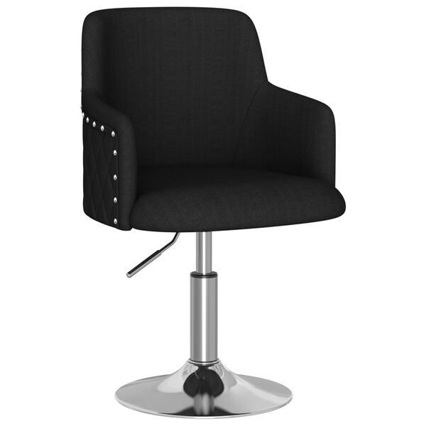 vidaXL Chaises &agrave; manger lot de 2 noir tissu