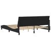 vidaXL Cadre de lit sans matelas Hanko noir 180x200 cm velours