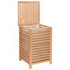 vidaXL Panier &agrave; linge 45x45x65 cm Bois massif de noyer