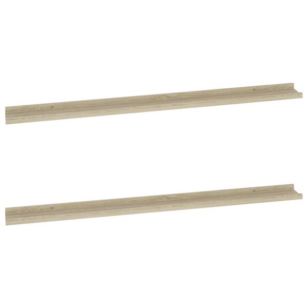 vidaXL &Eacute;tag&egrave;res murales 2 pcs ch&ecirc;ne sonoma 115x9x3 cm