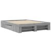 vidaXL Cadre de lit sans matelas sonoma gris 150x200 cm