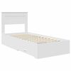 vidaXL Cadre de lit Blanc et Argent 75 x 190 cm Bois d'ing&eacute;nierie