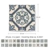 WALPLUS Autocollant mural Azulejo Vintage Bleu 10x10 cm 24 feuilles