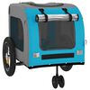 vidaXL Remorque de v&eacute;lo pour animaux bleu et gris 124,5 x 63,5 x 53 cm
