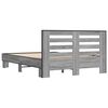 vidaXL Cadre de lit sans matelas sonoma gris 135x190 cm