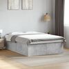 vidaXL Cadre de lit sans matelas gris b&eacute;ton 150x200 cm