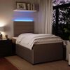 vidaXL Sommier &agrave; lattes de lit et matelas gris clair 120x190cm velours